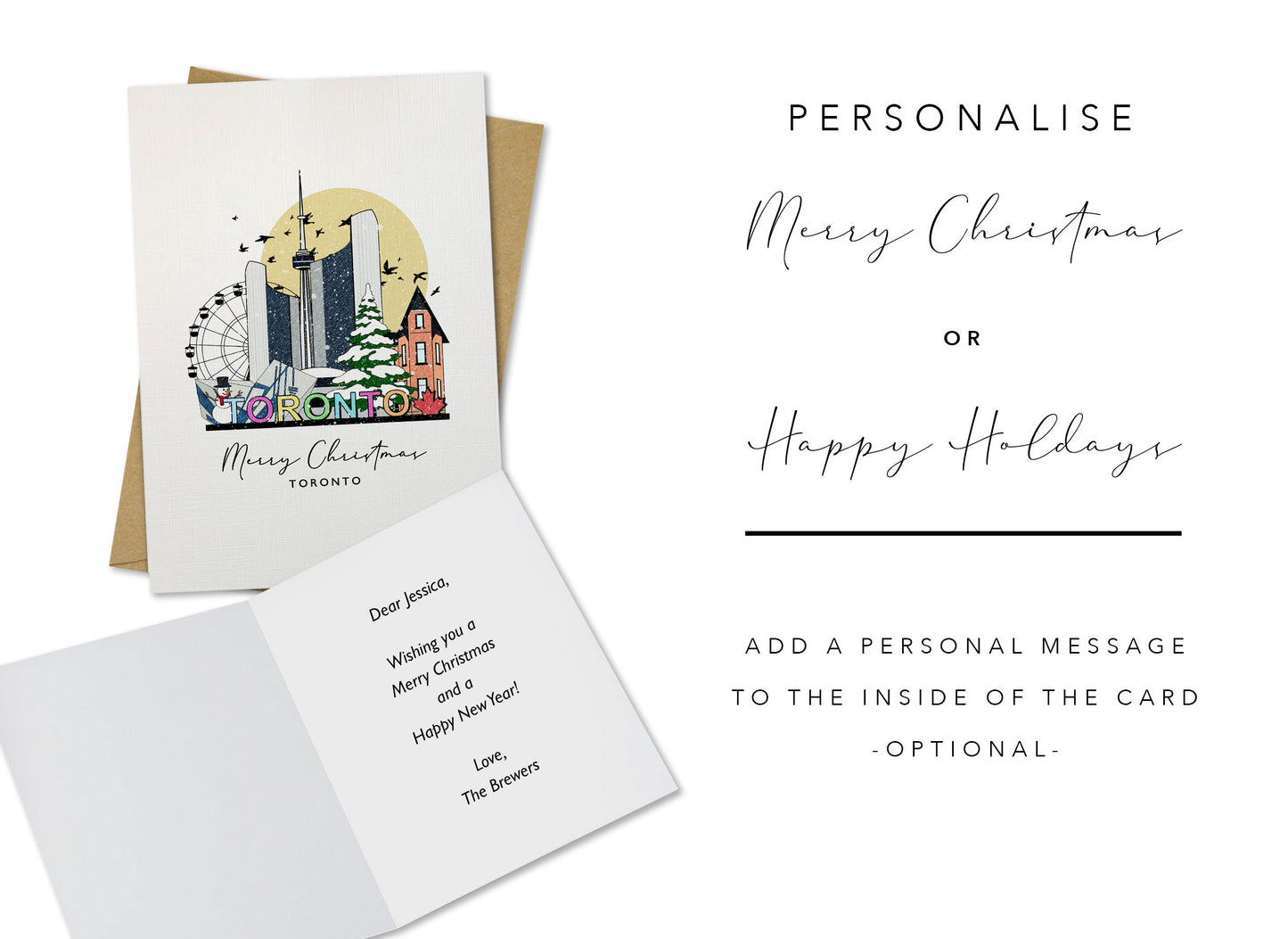 Toronto Personalised Christmas/Holiday Greeting Card