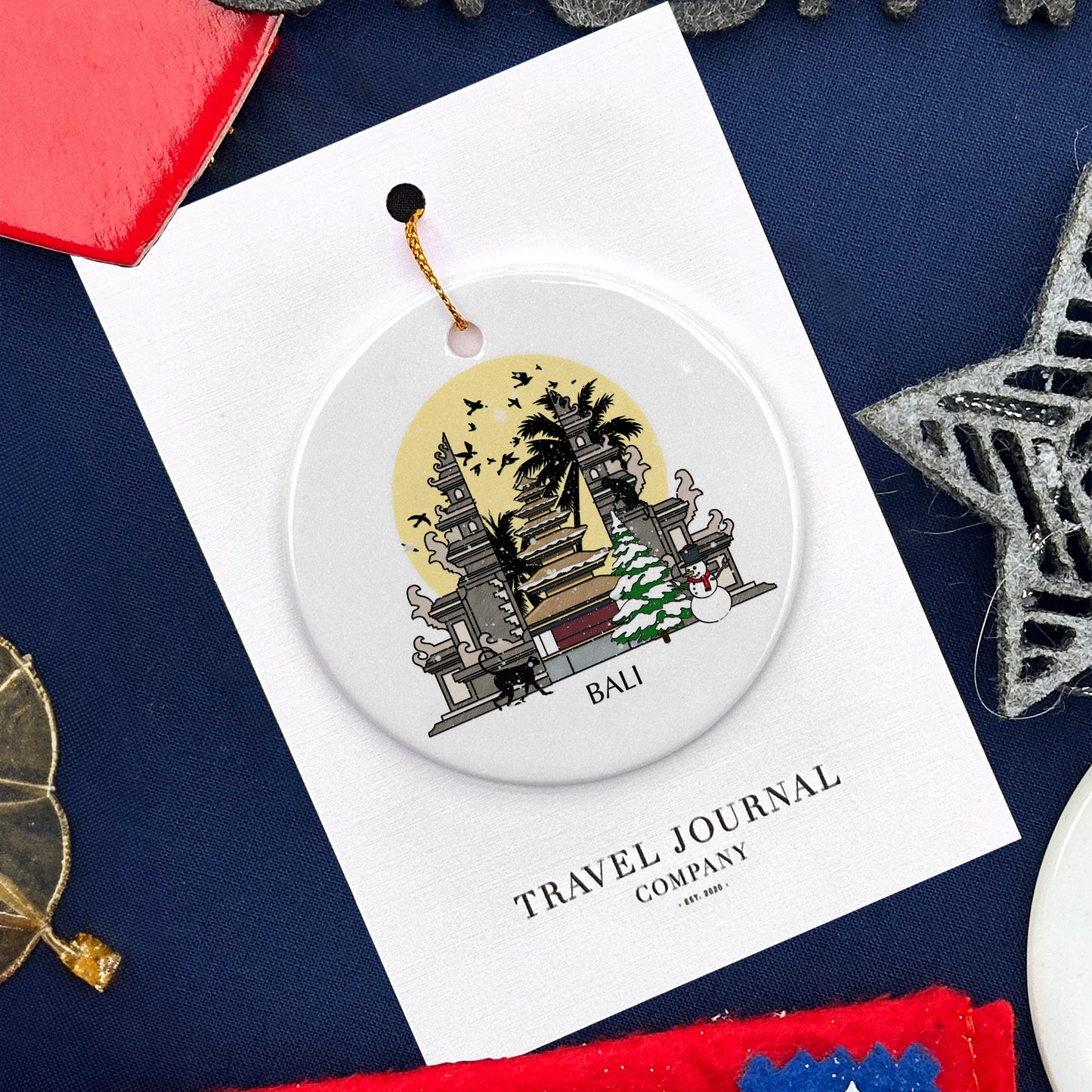 Bali Personalised Christmas Tree Ornament