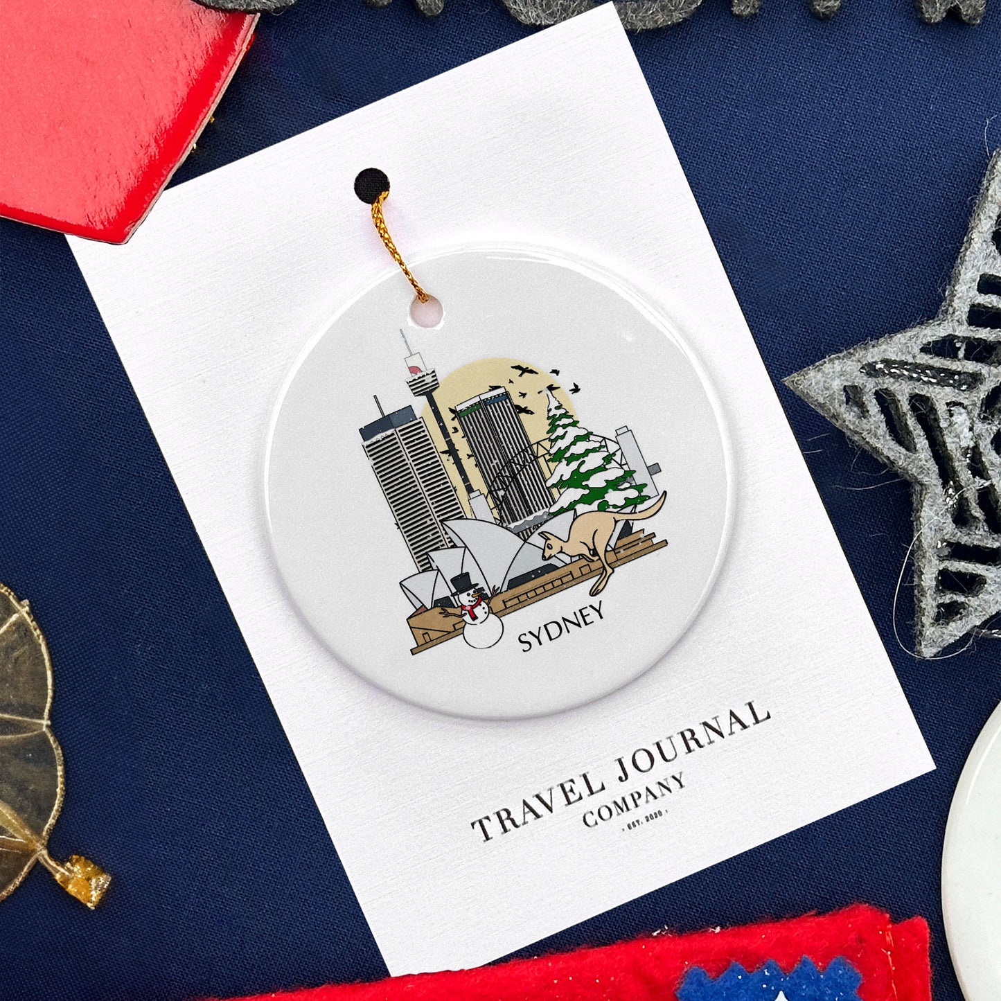 Sydney Australia Personalised Christmas Tree Ornament