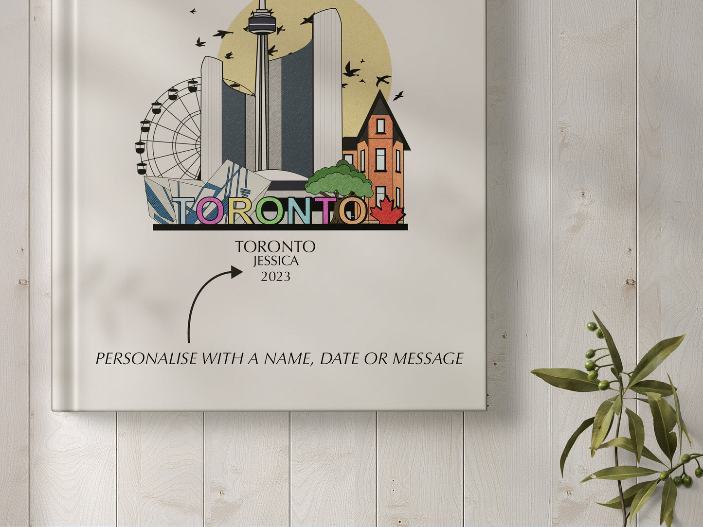 Toronto Personalised Illustrated Travel Journal/Notebook