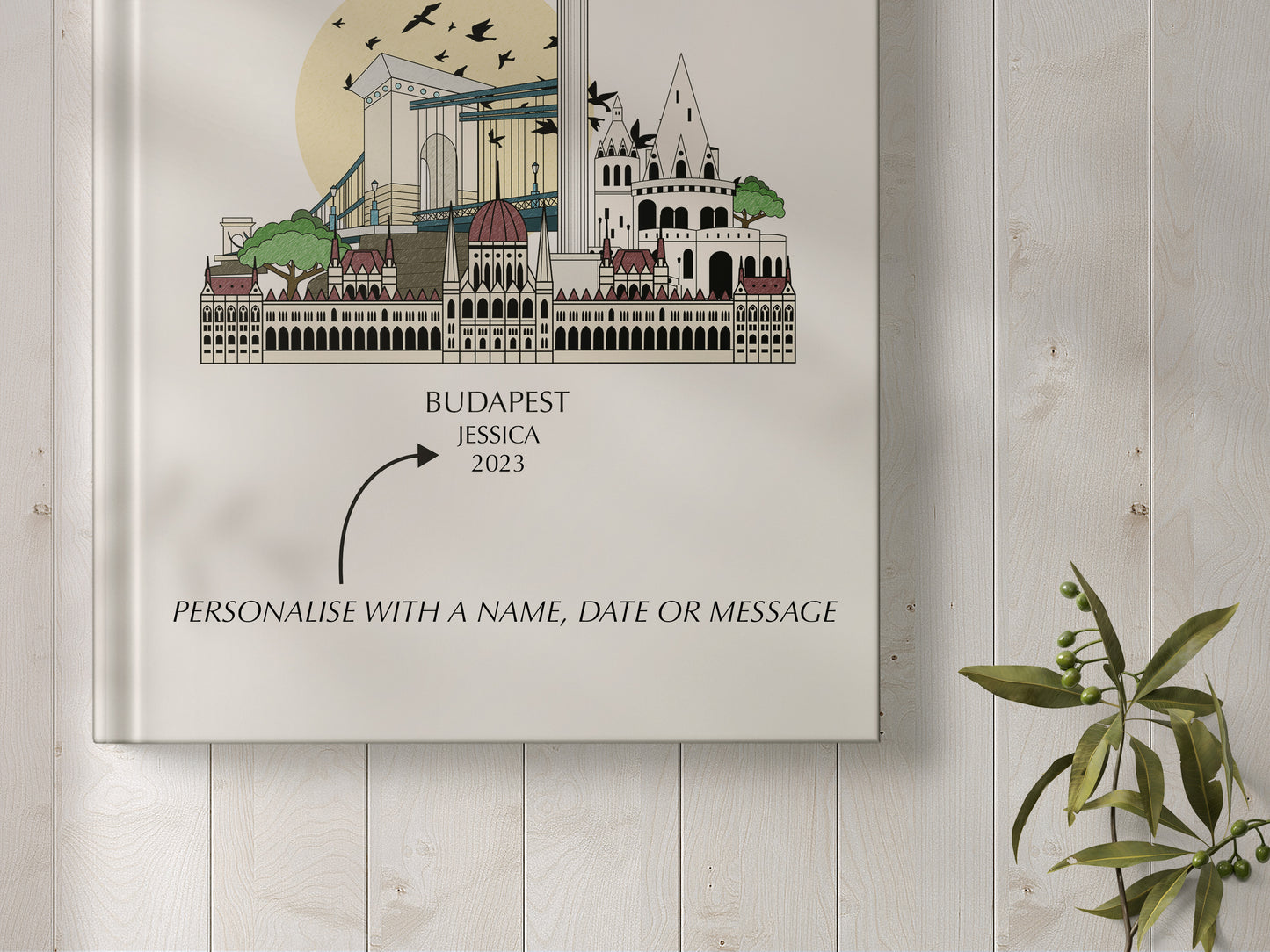 Budapest Personalised Illustrated Travel Journal/Notebook