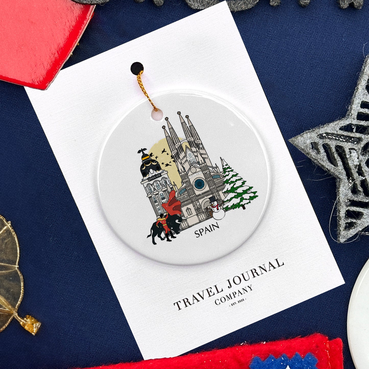 Spain Personalised Christmas Tree Ornament
