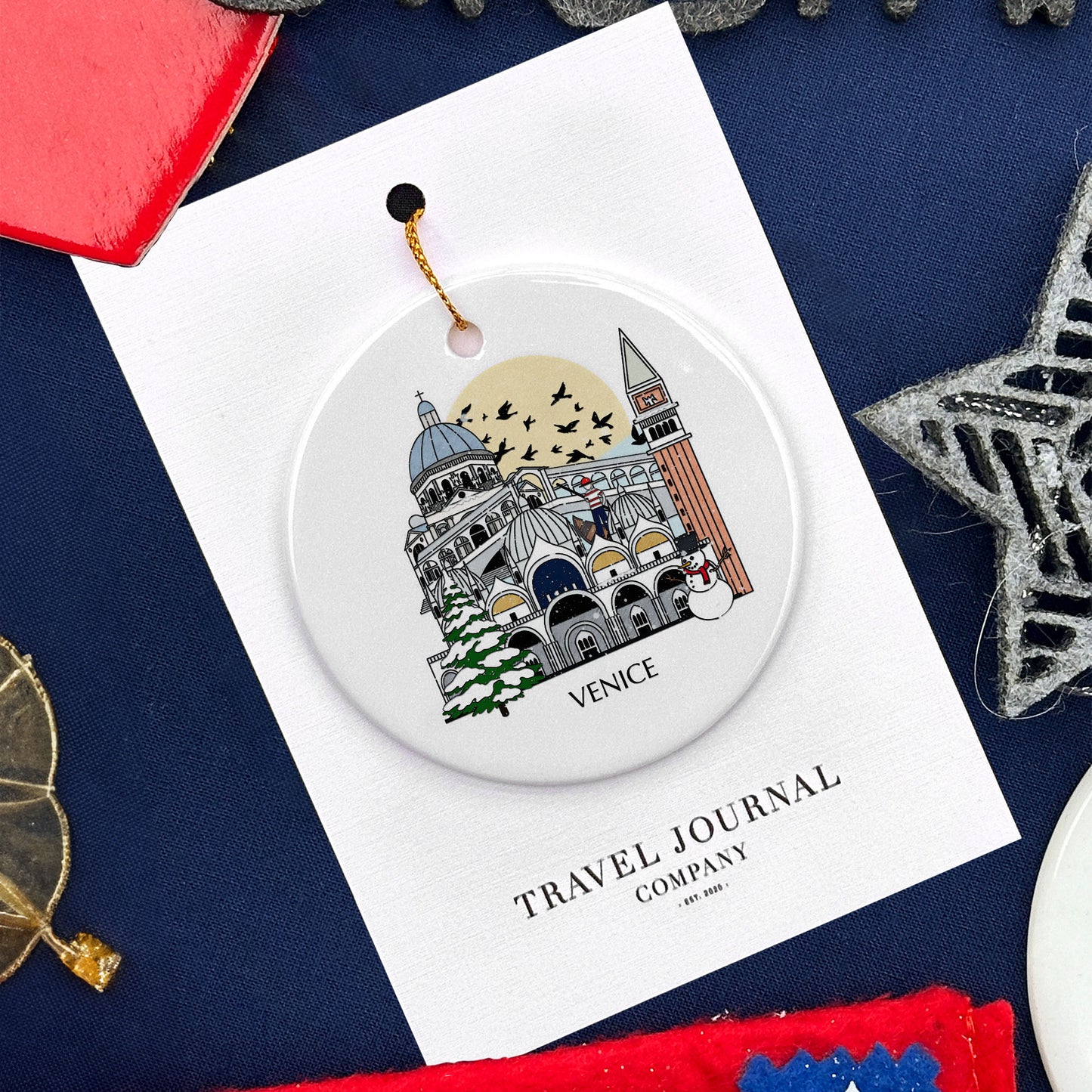 Venice Italy Personalised Christmas Tree Ornament
