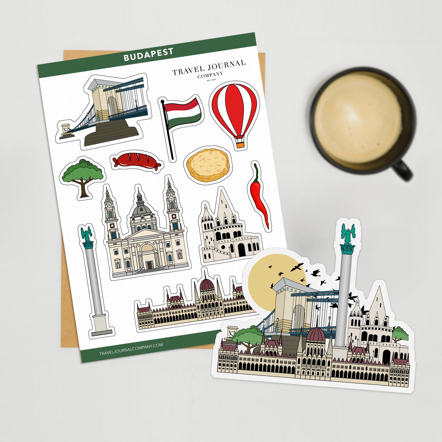 Budapest Travel Stickers