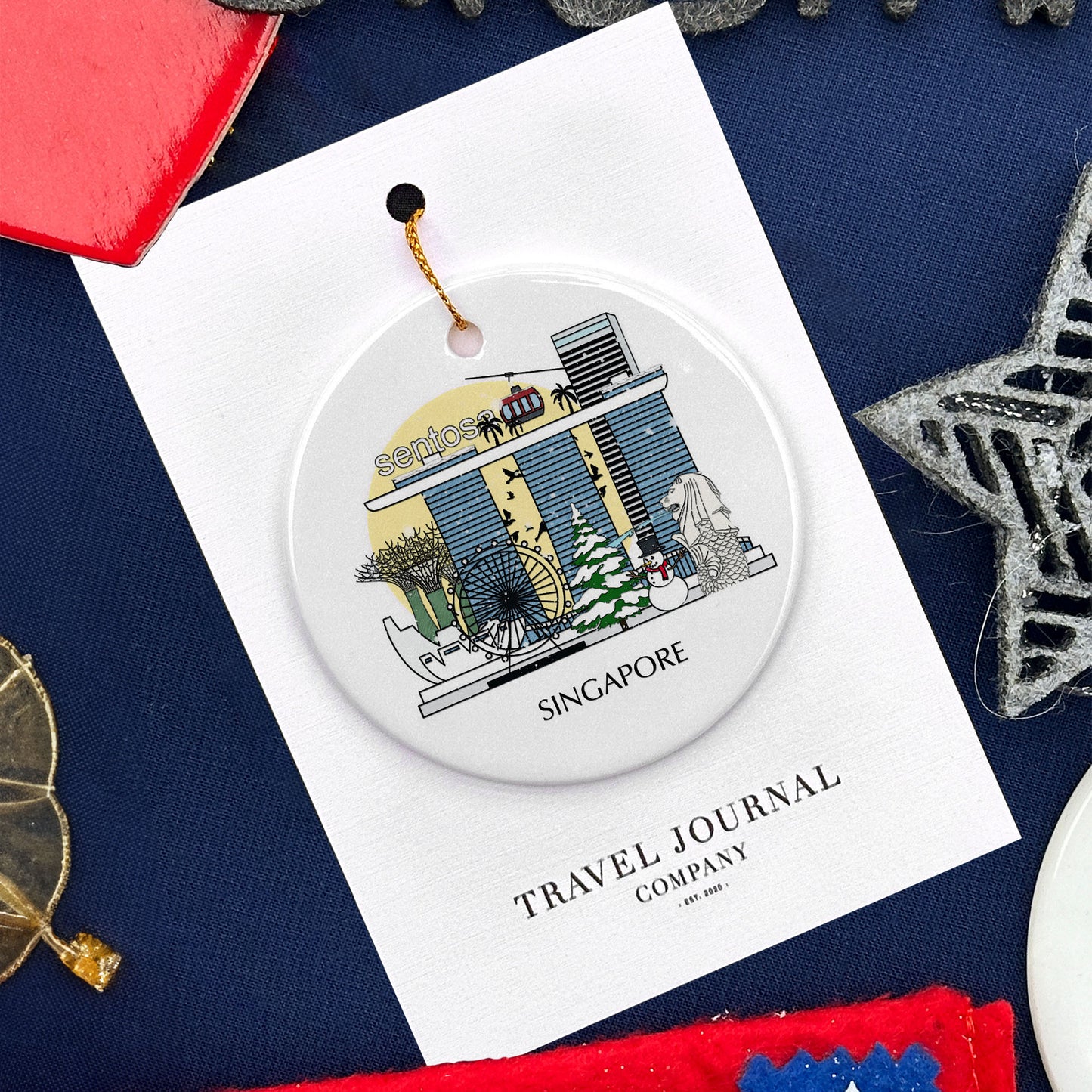 Singapore Personalised Christmas Tree Ornament