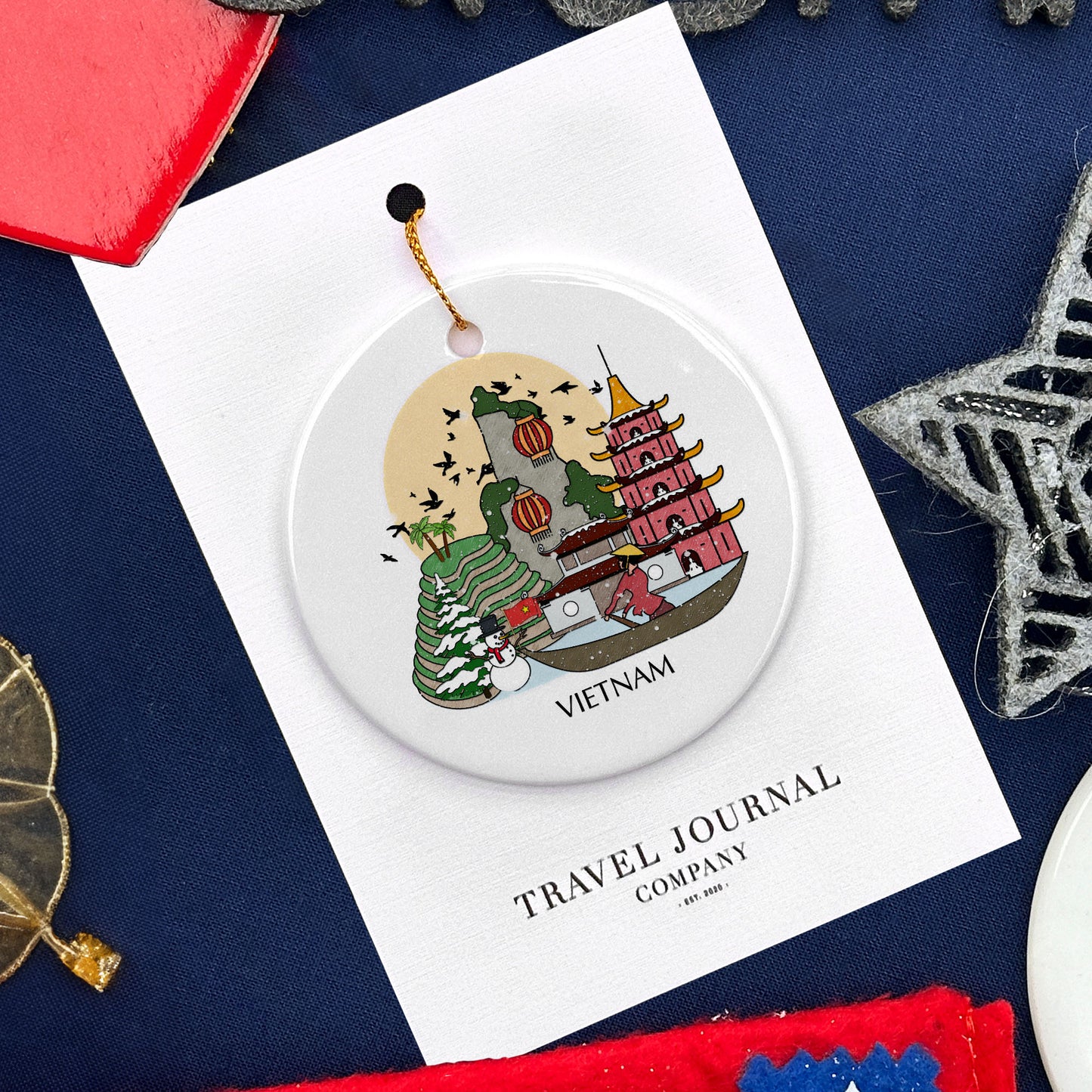 Vietnam Personalised Christmas Tree Ornament