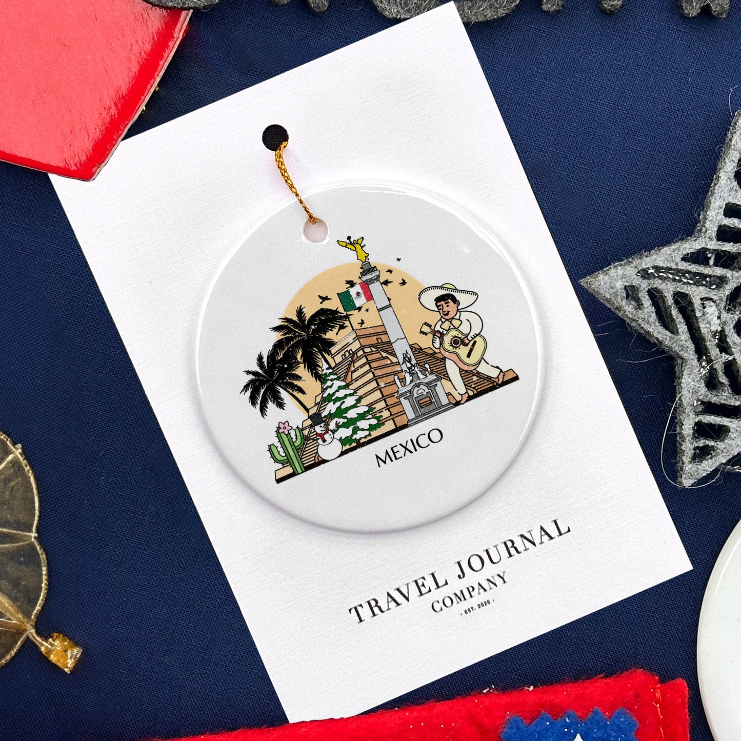 Mexico Personalised Christmas Tree Ornament
