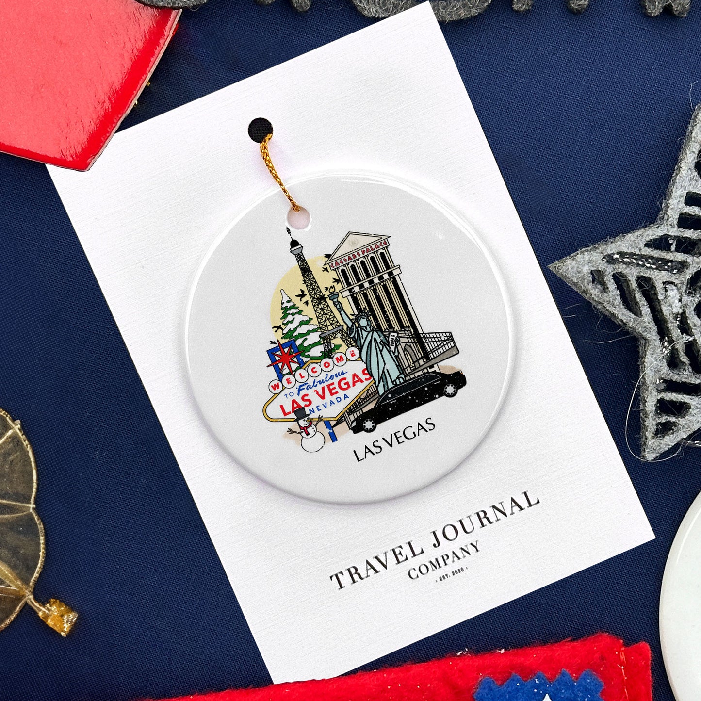 Las Vegas Personalised Christmas Tree Ornament