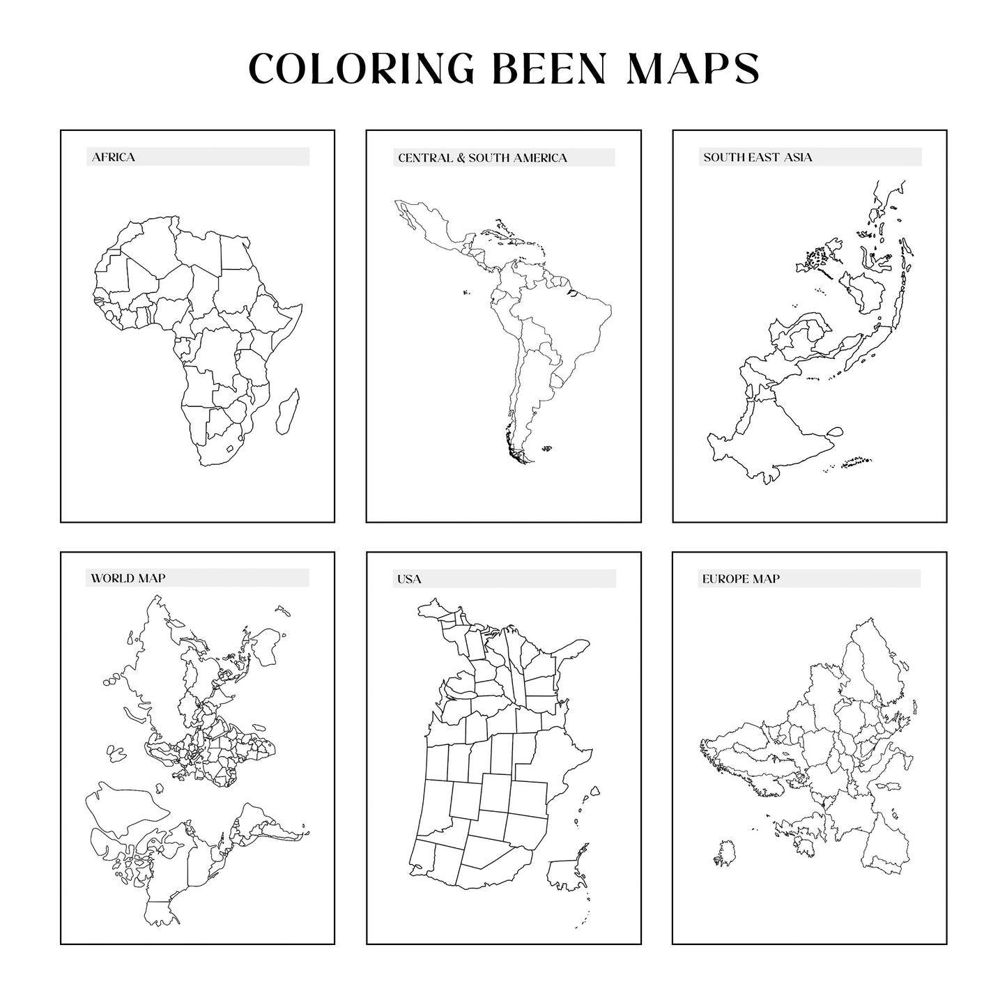 Been/Bucket List & Been Map Ultimate Travel Journal Insert