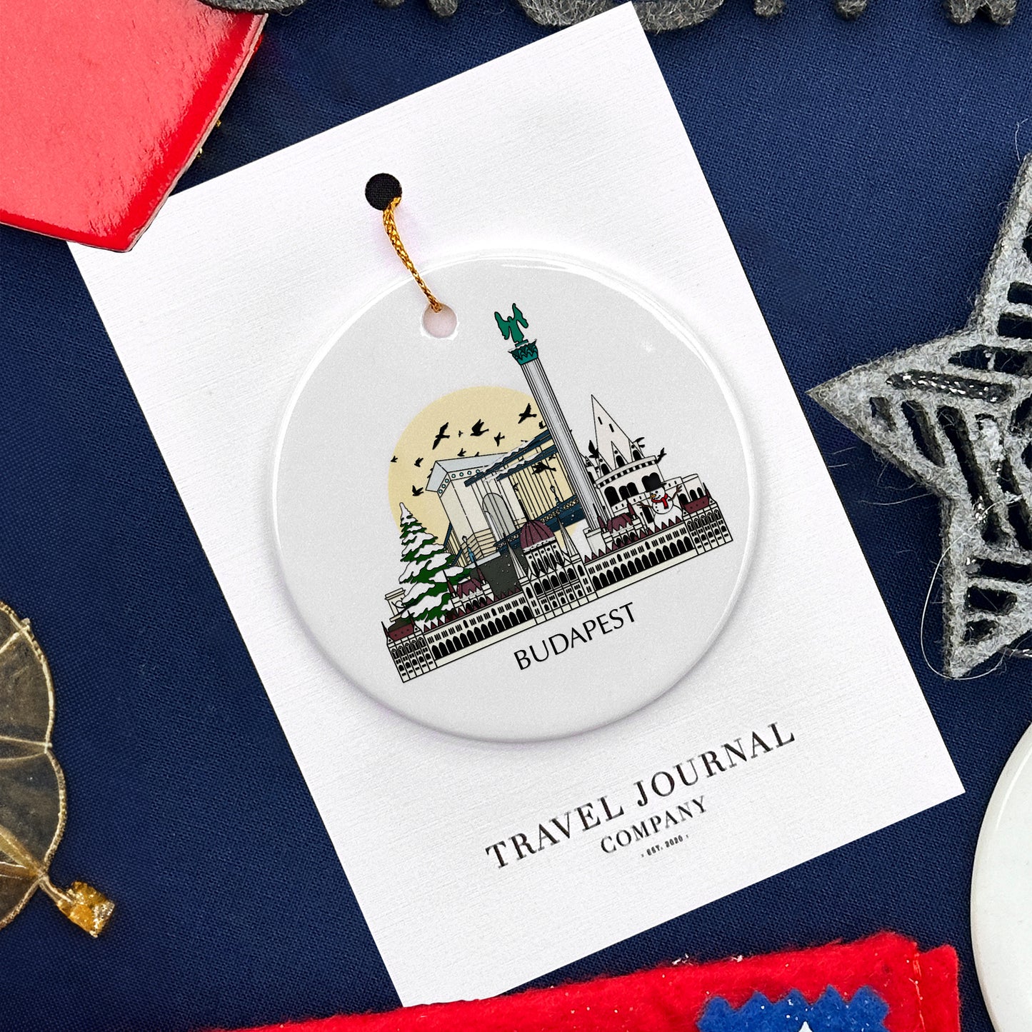Budapest Hungary Personalised Christmas Tree Ornament