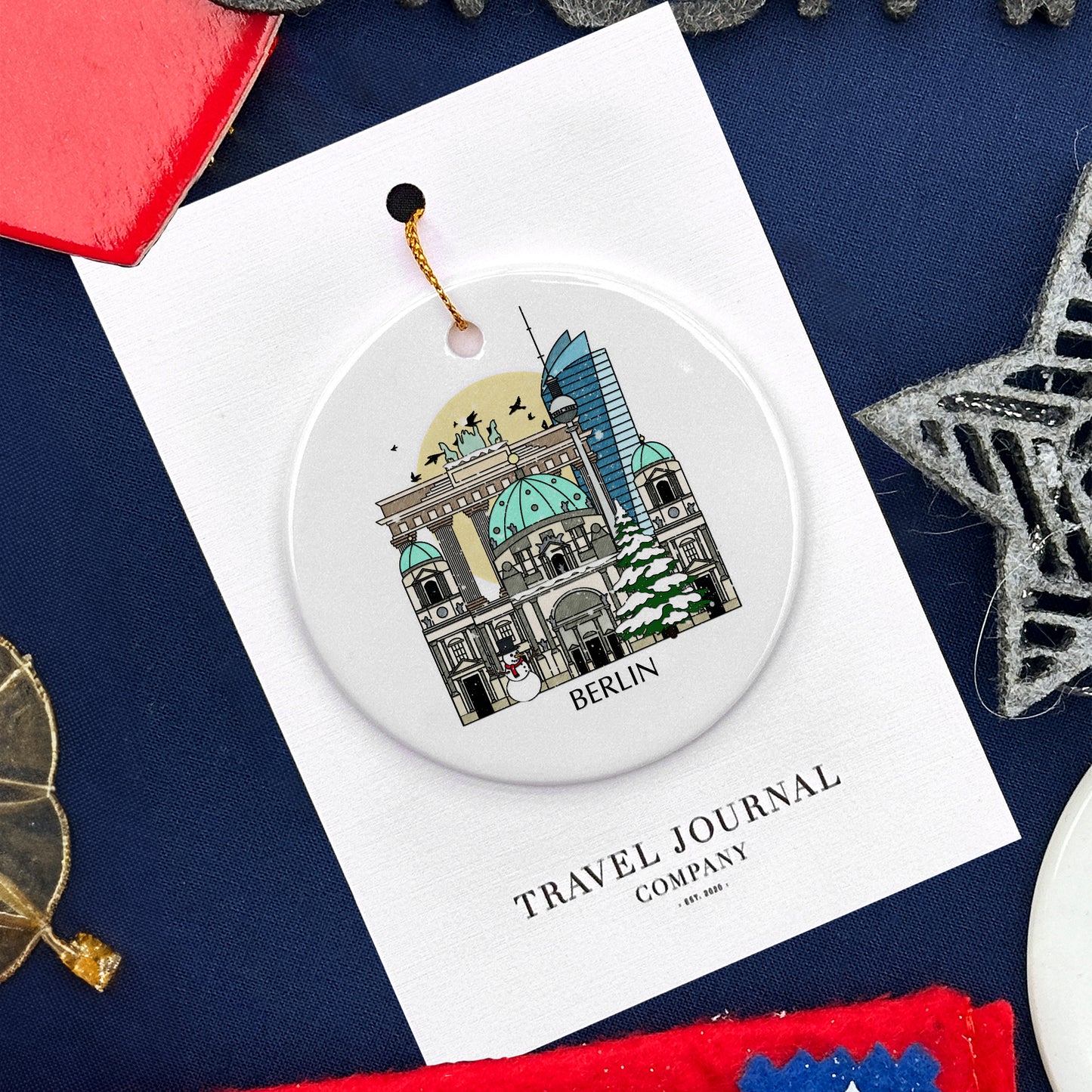 Berlin Germany Personalised Christmas Tree Ornament