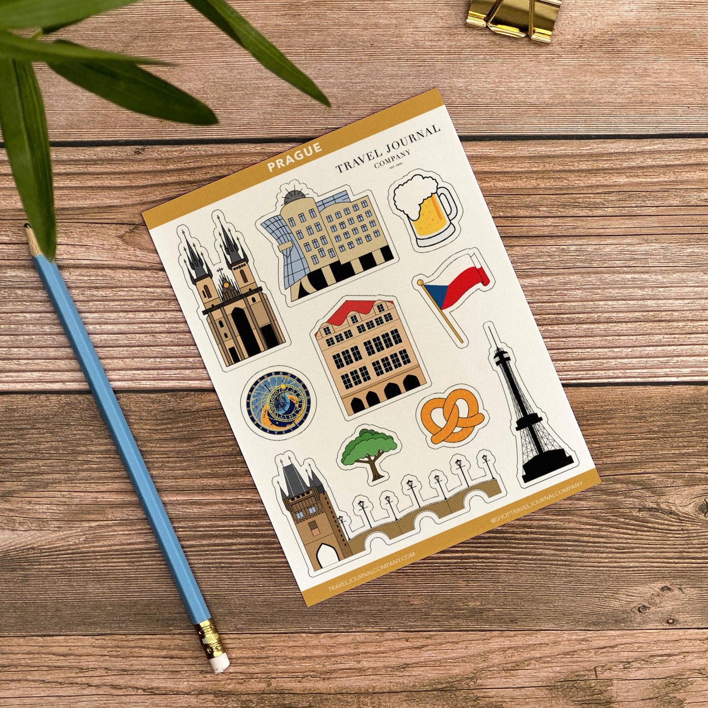Prague Notebook Illustrated Travel Journal Series