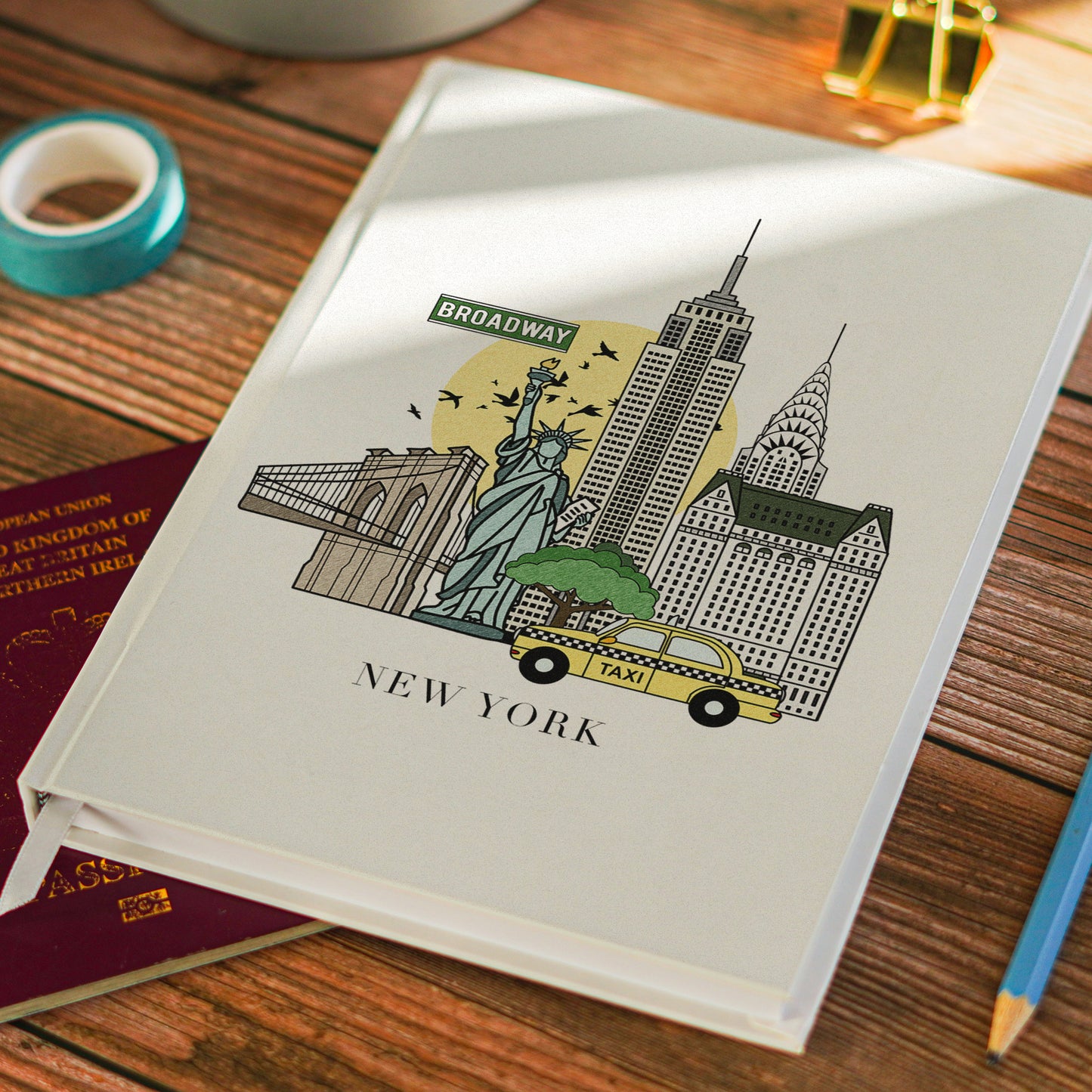 New York City Map Notebook Travel Journal