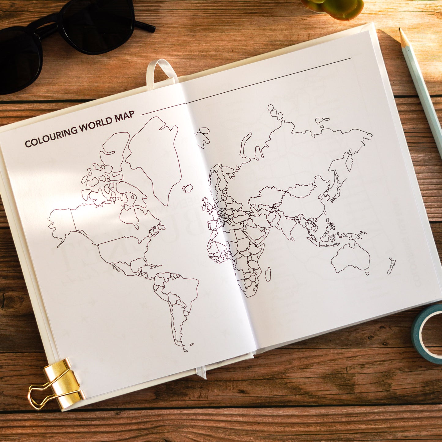 World Map Personalised Travel Journal