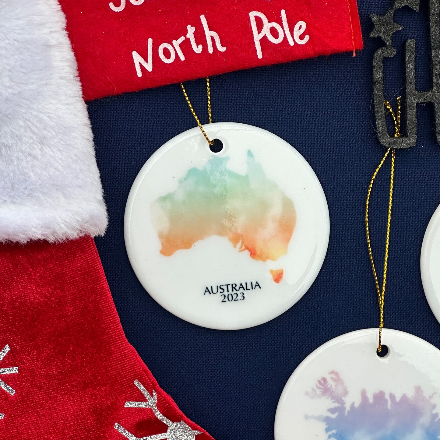 Denmark Map Personalised Christmas Tree Ornament