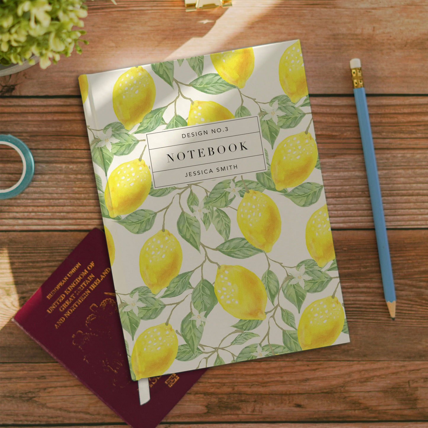 Lemons Luxury Personalised Notebook/Diary/Journal