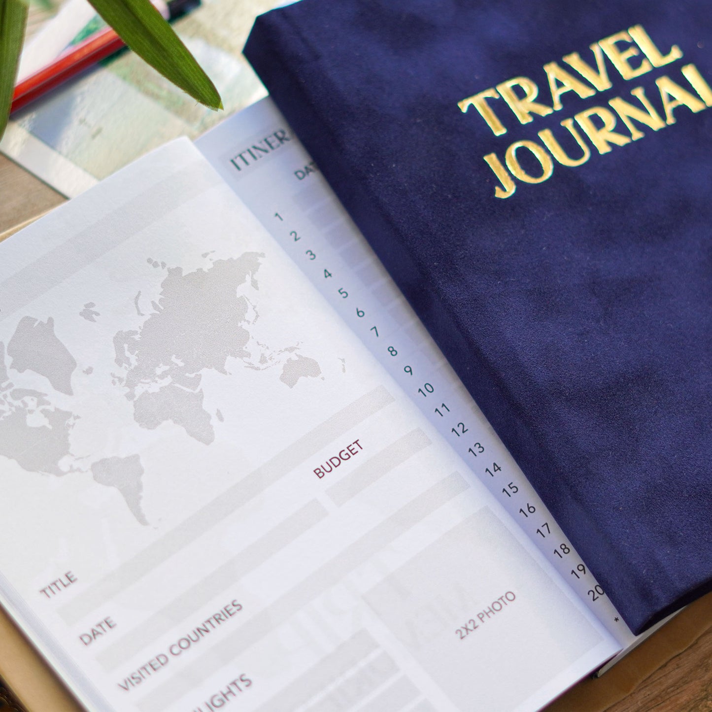 Luxury Velvet Personalised Travel Journal