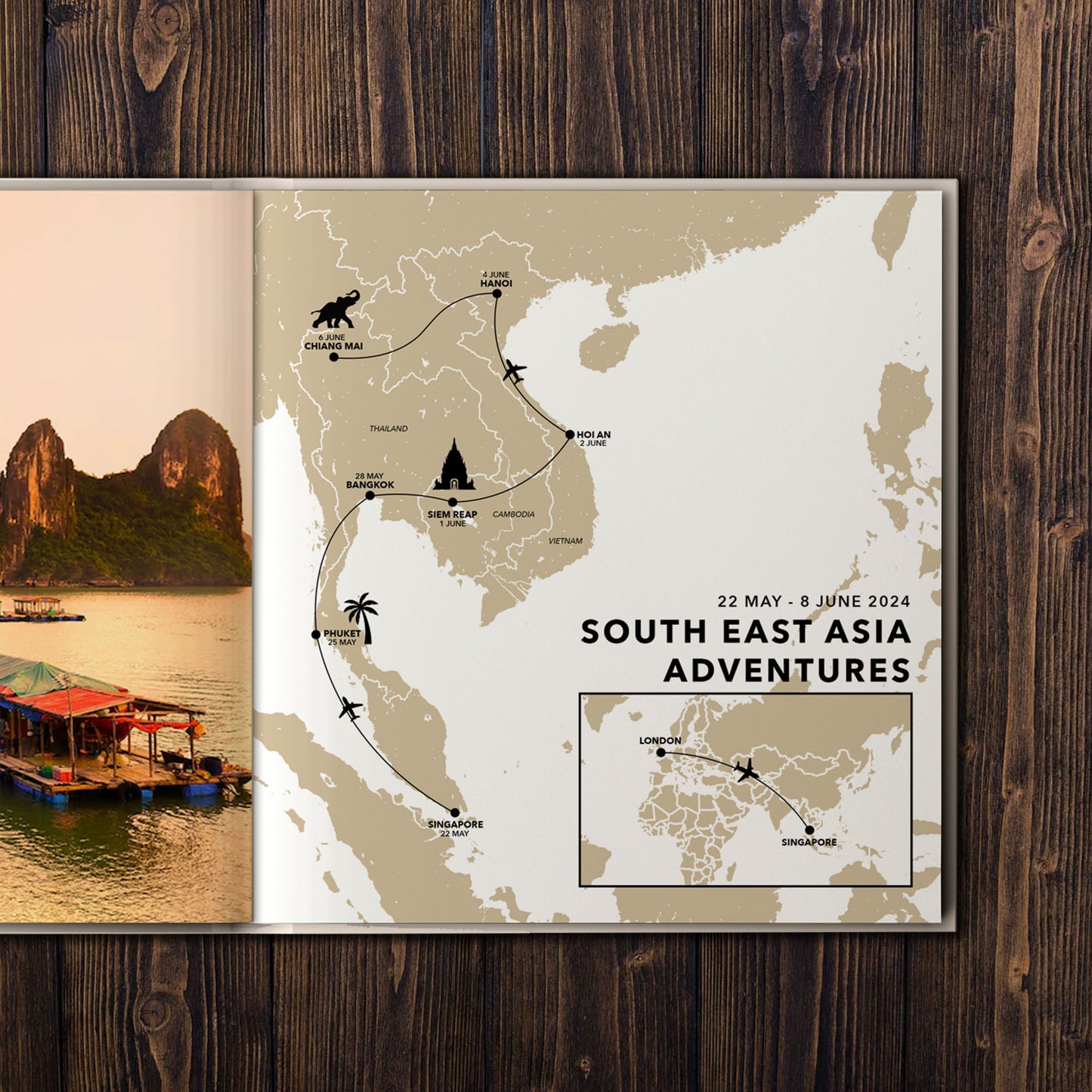 Digital Photo Book Travel Map