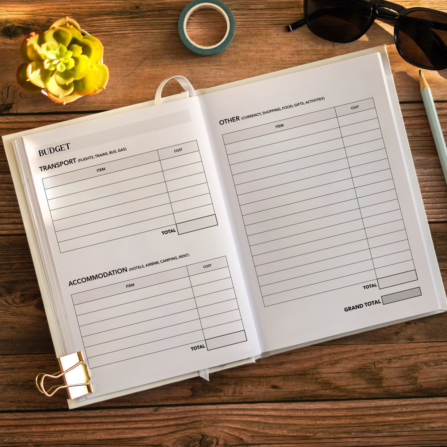 Personalised Deluxe Travel Journal