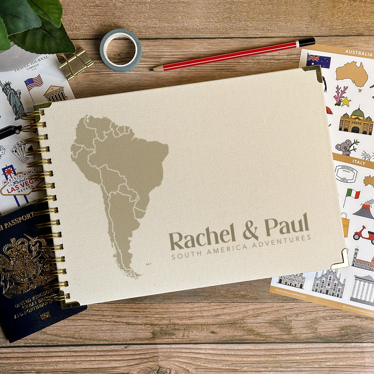 Luxury Linen Travel Scrapbook & Photo Albums