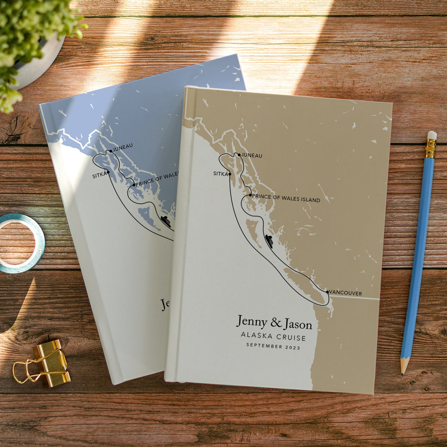 Custom Map USA Road Trip Personalised Travel Journal