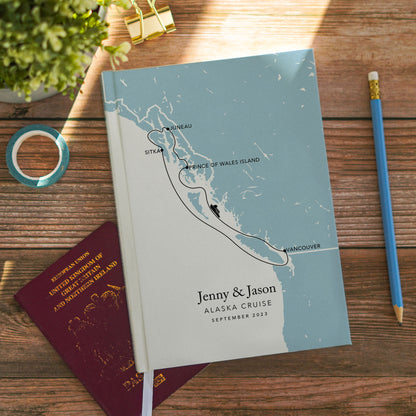 Custom Map Alaska Cruise Personalised Travel Journal