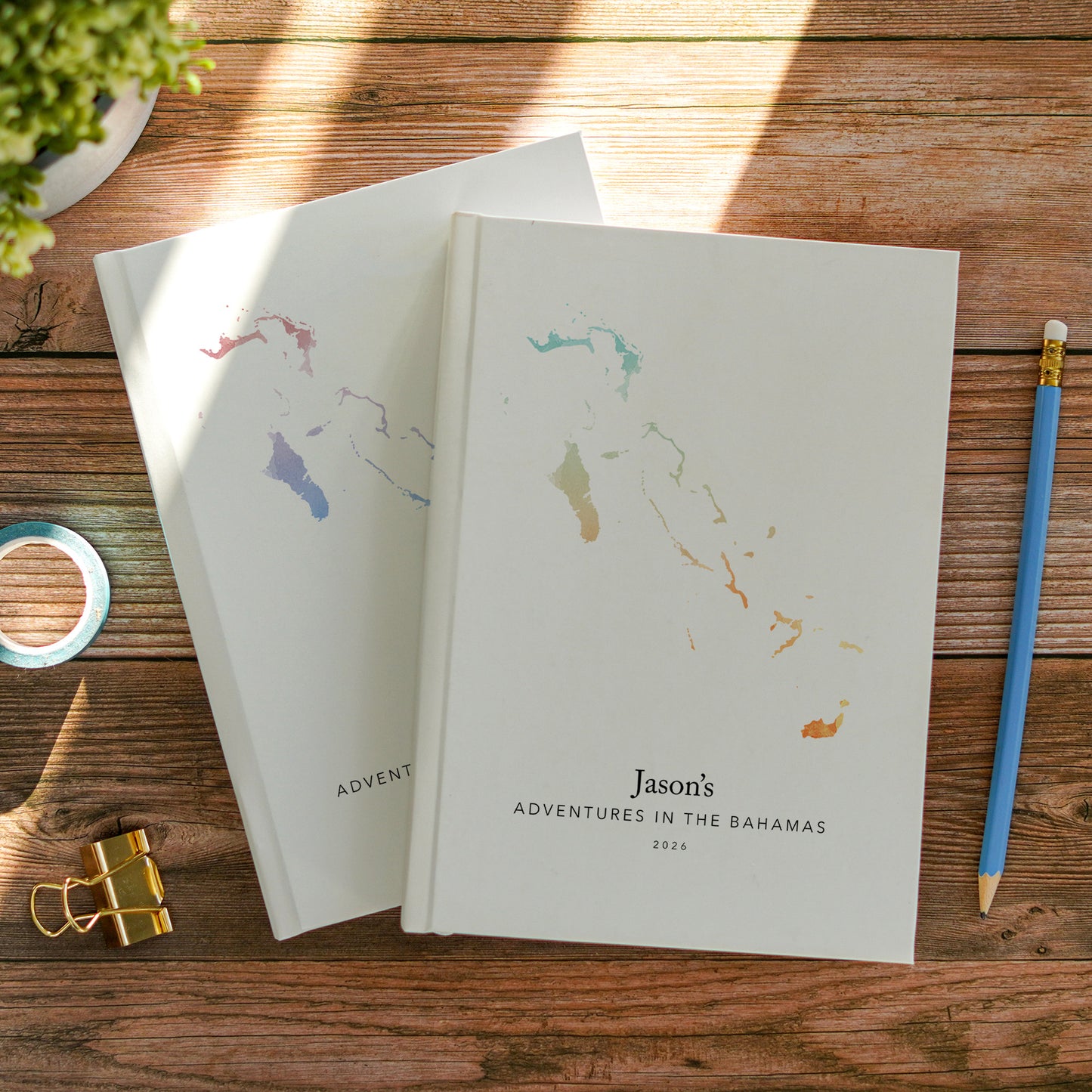 The Bahamas Personalised Watercolour Travel Journal