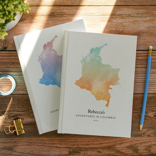 Colombia Personalised Watercolour Travel Journal