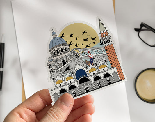 Venice, Italy - Die Cut Travel Sticker