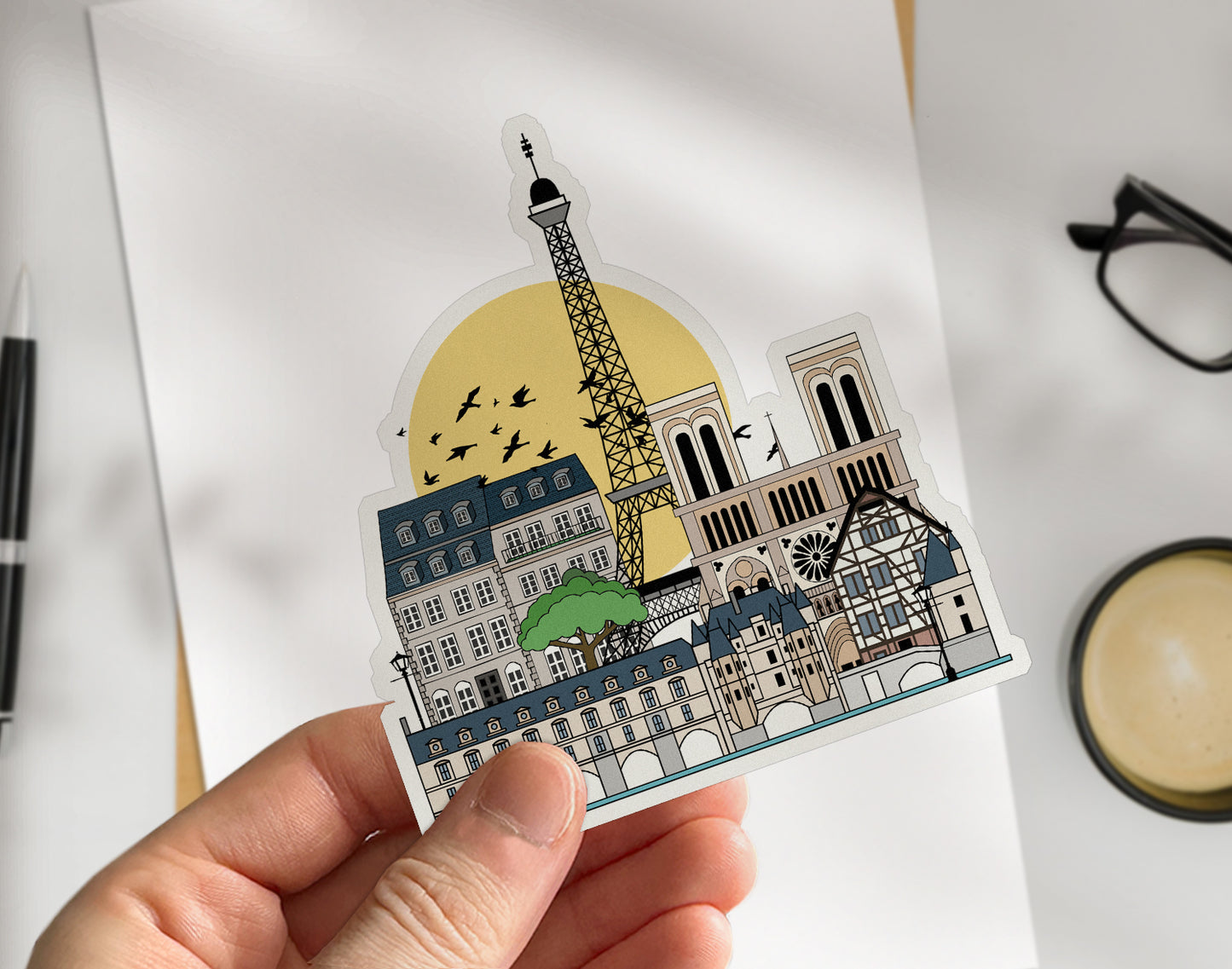 France - Die Cut Travel Sticker