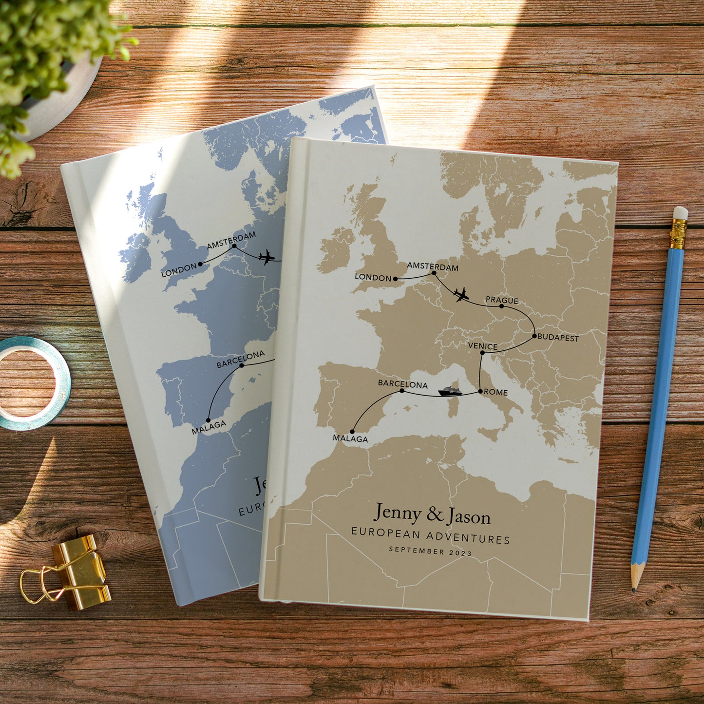 Custom Map USA Road Trip Personalised Travel Journal