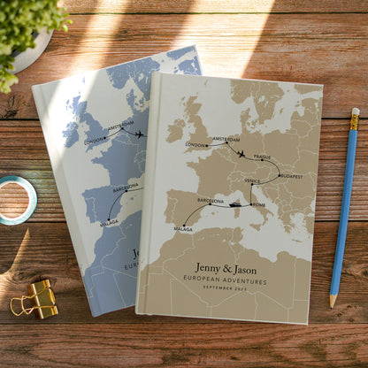 Custom Map USA Road Trip Personalised Travel Journal