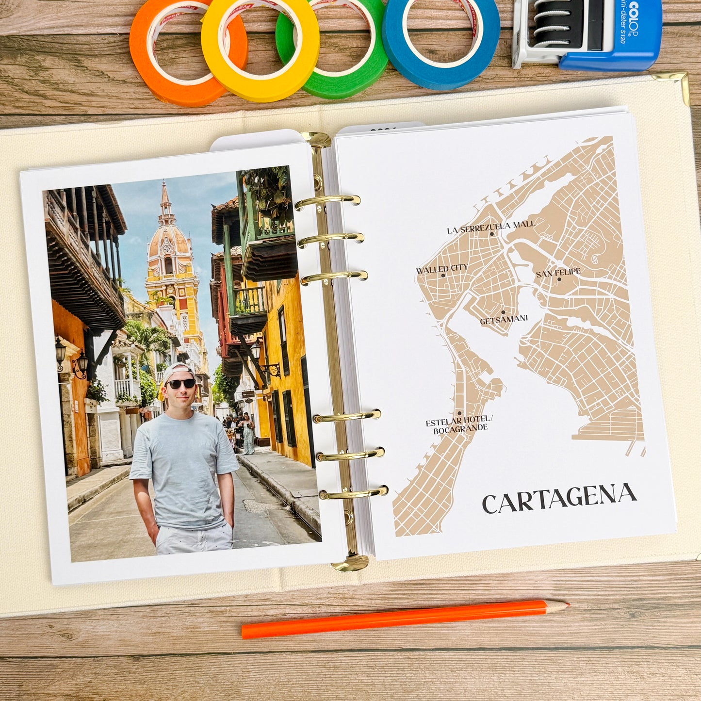Personalised A5 City Map - Travel Journal Binder Insert