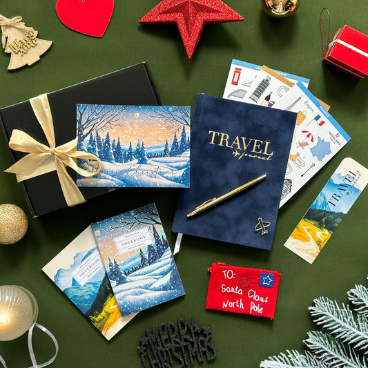 Luxury Travel Journal Christmas Gift Set