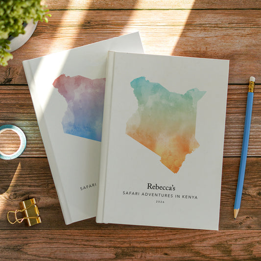 Kenya Personalised Watercolour Travel Journal