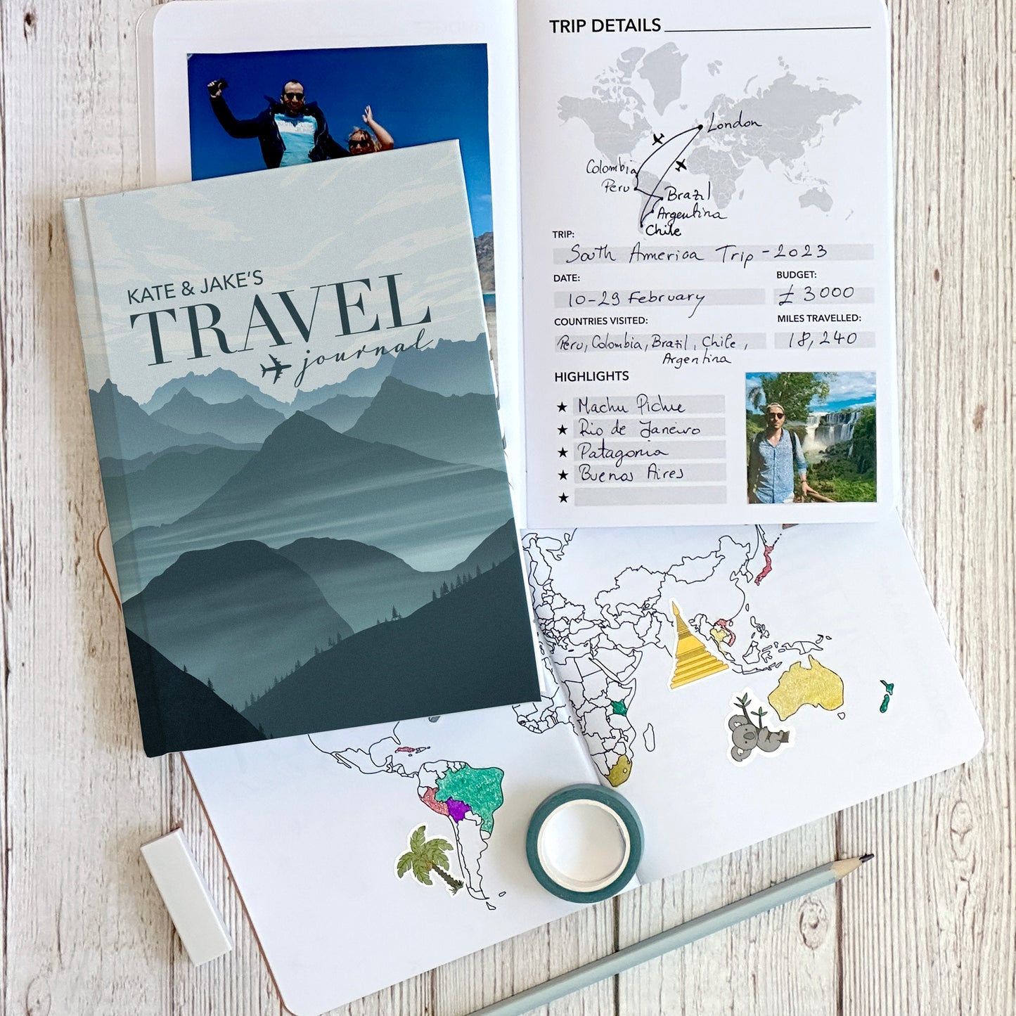 Mountains Personalised Travel Journal