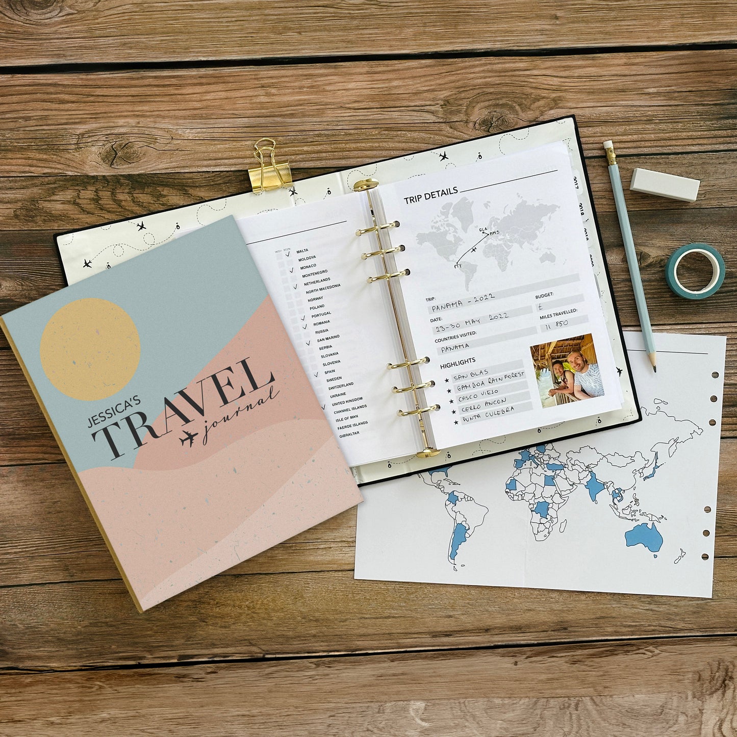 Ultimate Travel Journal Binder - Pink