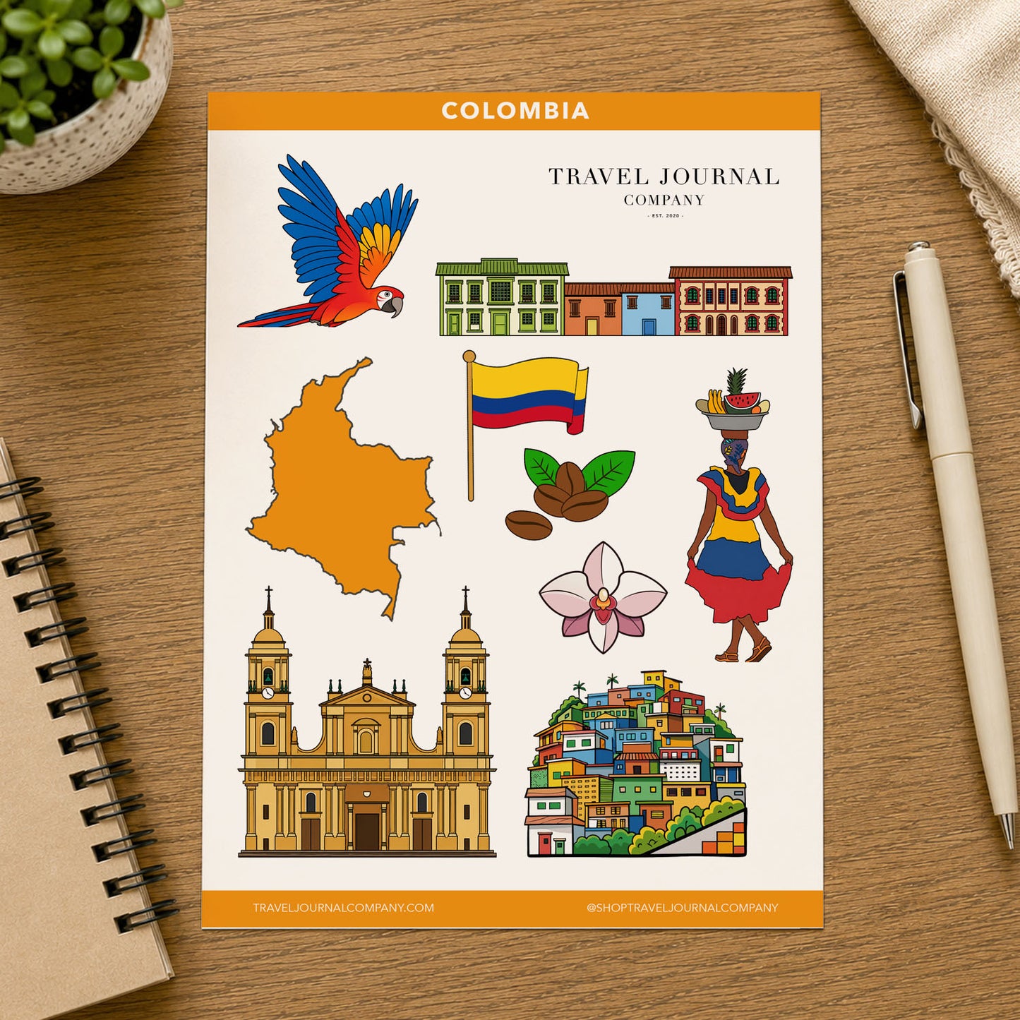 Colombia Travel Stickers