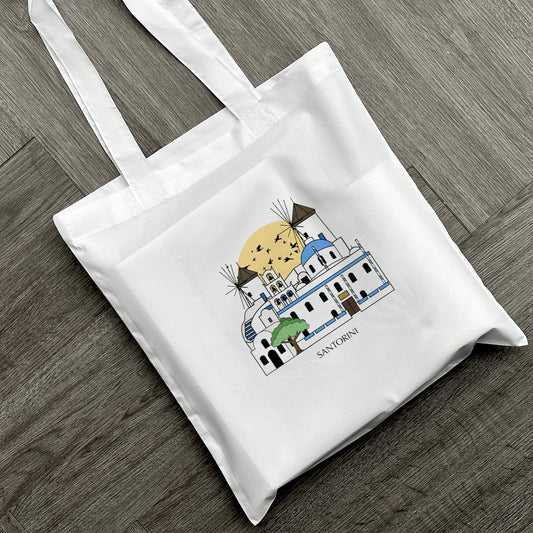 Santorini Greece Personalised Tote Bag