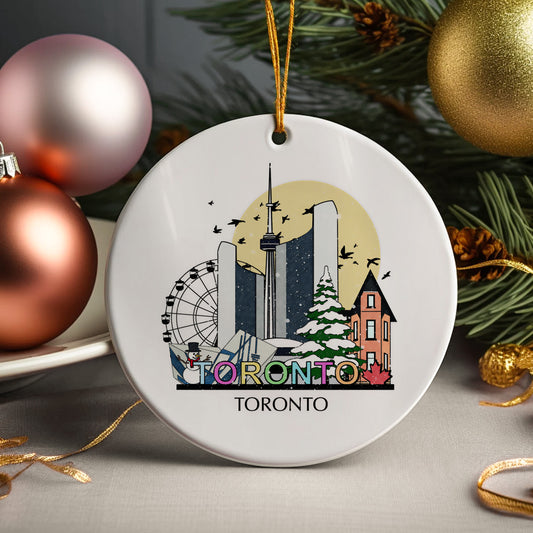 Toronto Canada Personalised Christmas Tree Ornament