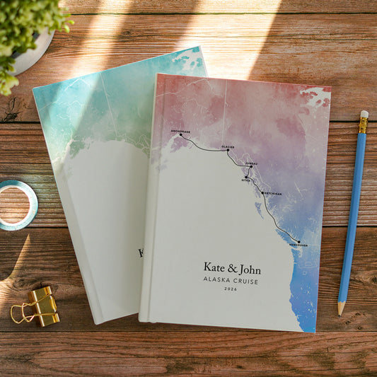 Alaska Cruise Personalised Travel Journal | Travel Map Diary, Planner & Bucket List Book