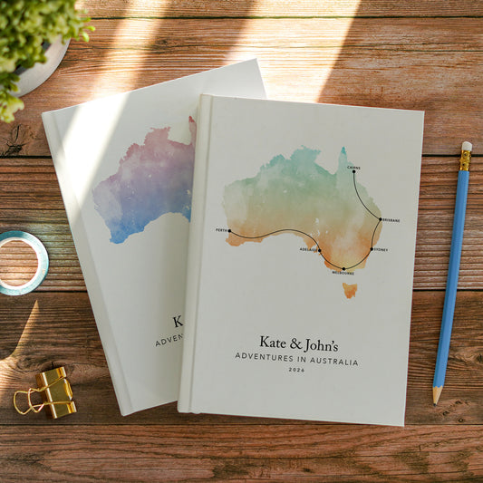 Australia Personalised Travel Journal | Travel Map Diary, Planner & Bucket List Book