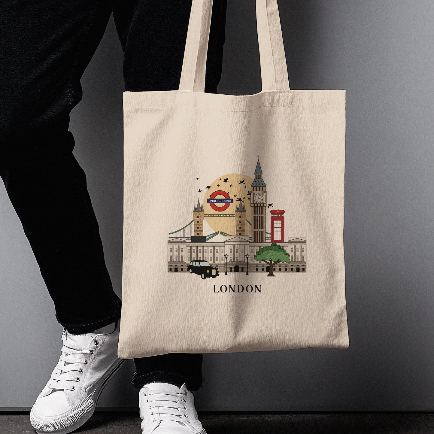 London Personalized Tote Bag