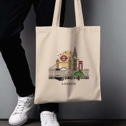 London Personalized Tote Bag