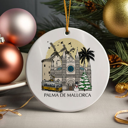 Palma de Mallorca Personalised Christmas Tree Ornament