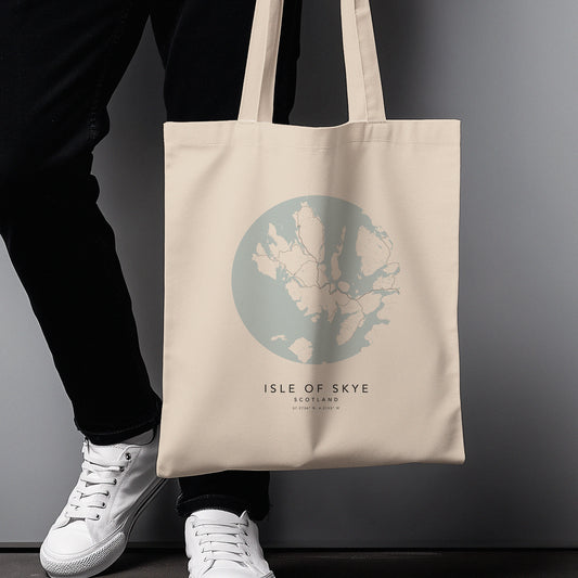 Isle of Skye Personalised Custom Map Tote Bag | Scotland Travel Gift
