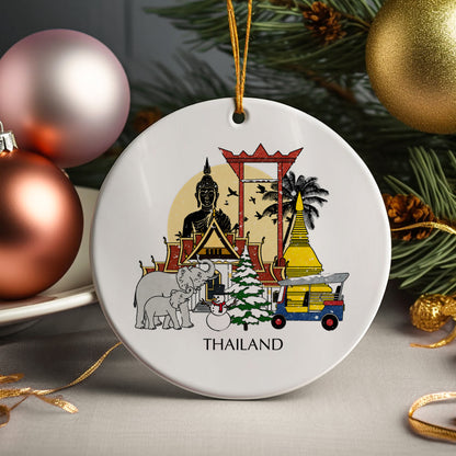Thailand Personalised Christmas Tree Ornament
