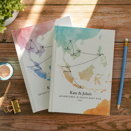 South East Asia Personalised Travel Journal | Travel Map Diary, Planner & Bucket List Book