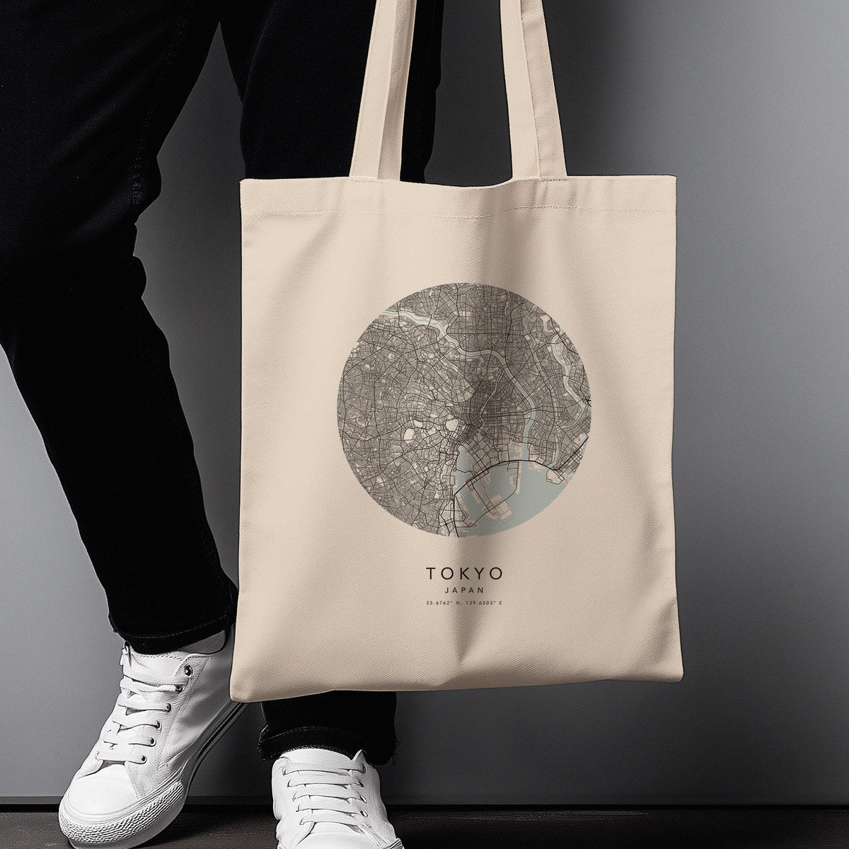 Tokyo Personalised Custom Map Tote Bag | Japan Travel Gift