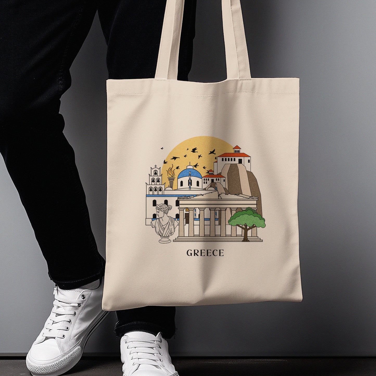 Greece Personalized Tote Bag